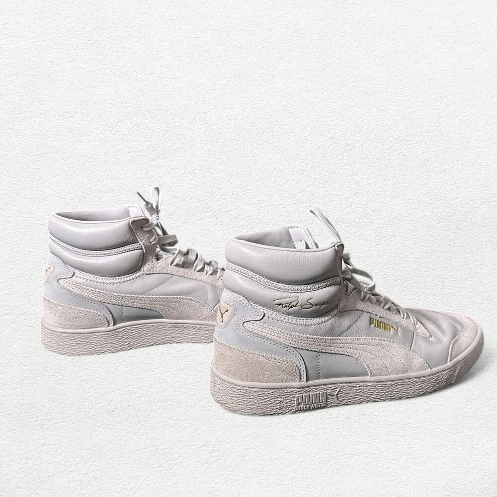 Puma Ralph Sampson Mid Sneakers in Grey Violet Stitch Whisper White